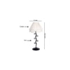 Brecken Off White Fabric Shade Table Lamp with Black Iron Base