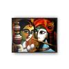 Red Blue Radha Krishna Madhubani Canvas Wall Prints Canvas Wall Prints Set of 2 Multicolor Matte