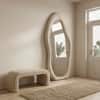 The Artment Beige Fluid Reflection Unbreakable Floor Mirror For Home (160 X 60 CM)