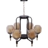 Eliante 6-Light Mild Steel Chandelier, Modern Ceiling Lighting Fixture For Living Room Or Dining Room