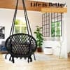 Swingzy Cotton Round Swing for Adults Black Without Accessories