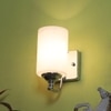 Eliante Modern Wall Lights Mild Steel & Glass Material Chrome & White Finish