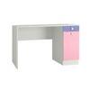 Celestia Kids Study Desk with Shuttered Cabinet and Drawer in English Pink Persian Lilac Colour