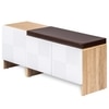 Trudo Modular Shoe Cabinet Combo with 12 Pair Seat Cabinet & 6 Pair Cabinet – Modular Shoe Storage Solution