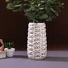 Pineapple Designed Carvings White Ceramic Vase