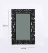 Gina Mango Wood Black Finish Carving Wall Mirror