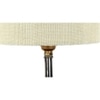 Tyler White Jute table lamp with brown wood base