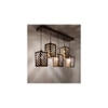 Oblique 5 Series Brown Solid Wood Cluster Hanging Light