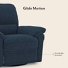 Bernice One Seater Recliner in Capri Blue Colour