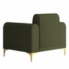 Veniza Velvet 1 Seater Sofa In Olive Green Colour