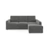 Apollo Sofa (Colour : Ash Grey Velvet, Cushion : Soft, Back Type : Regular, Seating Capacity : Right Aligned 2 Seater + Right Aligned Chaise)