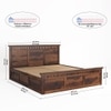 Madhvi Solid Wood Queen Size Bed In Box Storage Bed In Provincial Teak Finish