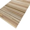 Jaipur Rugs Abstract Striped Wool 6x9 Feet Snow White And Red Orange Dhurrie Carpet