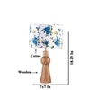 Devansh Multicolor Cotton Table Lamp With  Wood Natural Base (7X18.25 Inches)-15