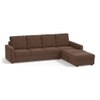 Apollo Sofa (Colour : Daschund Brown, Cushion : Soft, Back Type : High Back, Seating Capacity : Right Aligned 3 Seater + Right Aligned Chaise + Ottoman)