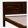 Rimz Solid Wood Queen  Size Upholstered Bed Without Storage (Honey Finish)