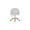 HINDMEN Leather Accent Chair in Blue Colour