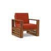 Parson 1 Seater Wooden Sofa In Teak Finish (Lava)