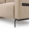 Milo Ergonomic Modular Corner Sectional Sofa 6 Seater Black Metal Legs Beige