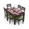 Arabia Zella Solid Wood 6 Seater Dining Table With Set Of 6 Chairs