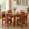 Cook 4 Seater Dining Set In Walnut Finish