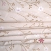 Nate Cream Floral 400 TC Cotton Flat Queen Size Bedsheet with 2 Pillow Covers – Threads