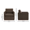 Bobby Boucle Fabric Lounge Chair in Brown Colour