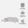 Modernelegance Wood Right Aligned 3-Seater With Upholstery Non Storage Sofa In Grey Colour