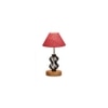 Harlow Pink Jute Table lamp with Wood & Iron Base