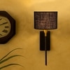 Devansh Metal Electric Wall Light in Black Colour with Black Shade Count of 1 Light