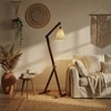 Benji Beige Jute Floor Lamp with Beige Jute Base