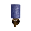 Devansh Metal Electric Wall Light in Gold Colour with Blue Shade Count of 1 Light