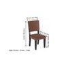 Newport wood Set of 2 Dining Chairs in Taupe Brown Velvet Upholstery with MAHAGONY FINISH
