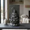 Water Fountain Lotus Halo Buddha Water Fountain in LED in Antique Bronze Colour