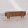 Caspen Solid Wood TV Unt with 5 Door In Provincial Teak Finish