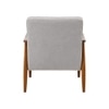 Armari Boucle Fabric Arm Chair in White Colour