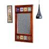 isaac solid wood mirror in honey oak colour