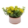 Yellow Artificial Bonsai Plant With Ceramic Pot