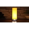 Yellow cotton table lamp with Steel Base -5