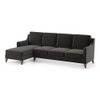 Abbey Sectional Sofa (Colour : Pebble Grey, Cushion : Hard, Seater : Left Aligned 3 Seater + Left Aligned Chaise)