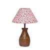 Devansh Multicolor Cotton Table Lamp With  Wood Natural Base (10X12.5 Inches)-38