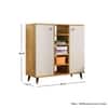 Hexa Engineered Wood Bookshelf Multipurpose Storage Rack in Giant Wood and Frosty White Colour