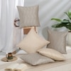 Set Of 5 Jacquard Square Cushion Covers