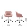 Doe Buck Leisel Modern Pink Velvet Office Chair