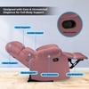 Helios One Seater Fabric Manual Recliner with Cup Holder in Dusty Mauve Colour