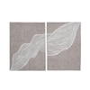 Abstract Taupe Wool Silk Wall Art 2 Panel Set 5 x 3 Feet