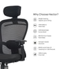 Hector High Back Mesh Office Chair With Hanger in Black Colour