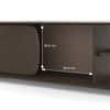 Nami Solid Wood And Aravali Marble TV Cabinet In  Dark Chestnut Finish