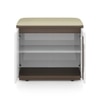 Baltoro Engineered Wood Shoe Rack with Seating in White Finish