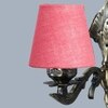 Devansh Metal Electric Wall Light in Antique Gold Colour with Pink Shade Count of 1 Light